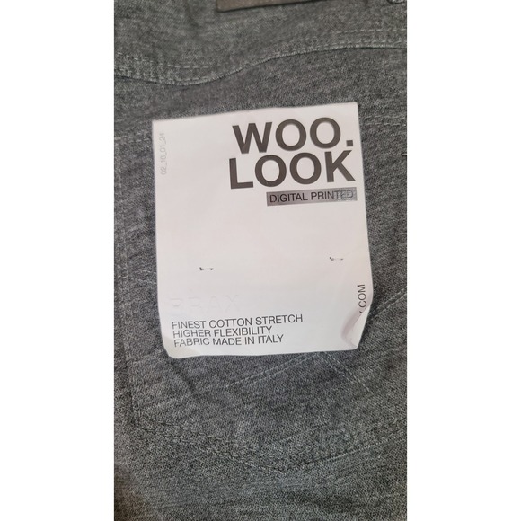 NWT Brax Cooper Fancy Chino Pants Mens 36x32 Gray Cotton Straight Leg Flat Front - Picture 4 of 7